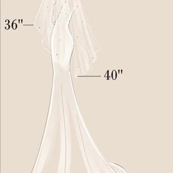 NEW Handmade White Jasmine Pearl Wedding Veil with Comb FINGERTIP - Picture 6 of 11